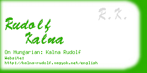 rudolf kalna business card
